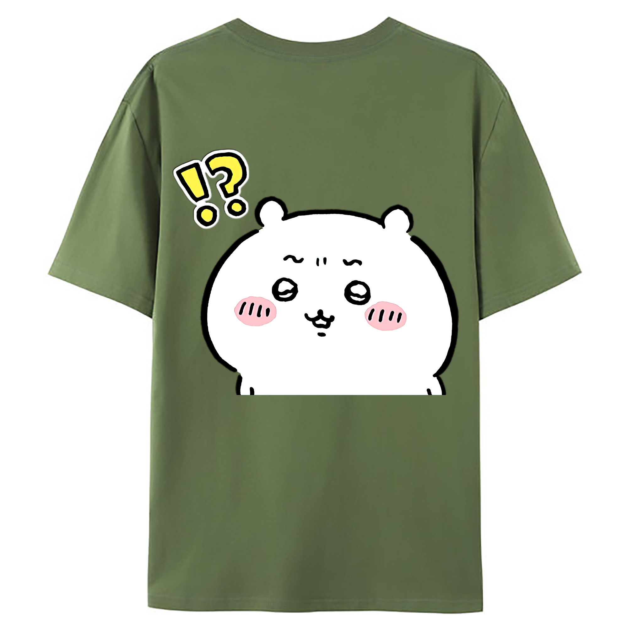 （画像用） ちいかわ ちいかわ Chii-kawa chiikawa 綿100％ メンズ半袖Tシャツ（バックプリント） 通気性